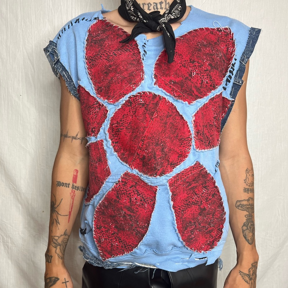Holy Inheritance Custom Reworked Punk “Withering Flower” Shirt - $100 OBO - Picture 4 of 5